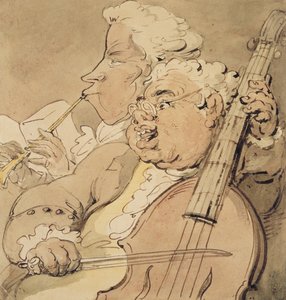 Two Musicians, c.1774 by Thomas Rowlandson